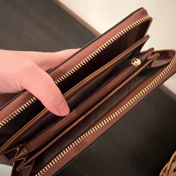 Michael Kors camel color wristlet - Picture 3 of 6